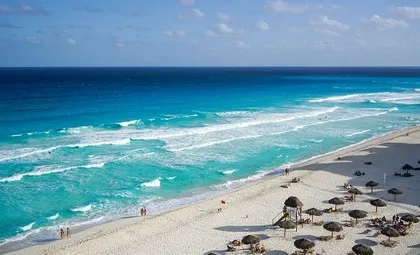 Plage à Cancun, Mexique