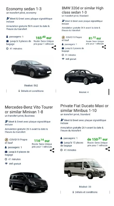 Description de la marque de voiture pour le transfert