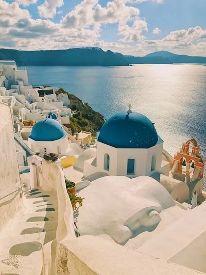 Le printemps à Santorin, en Grèce